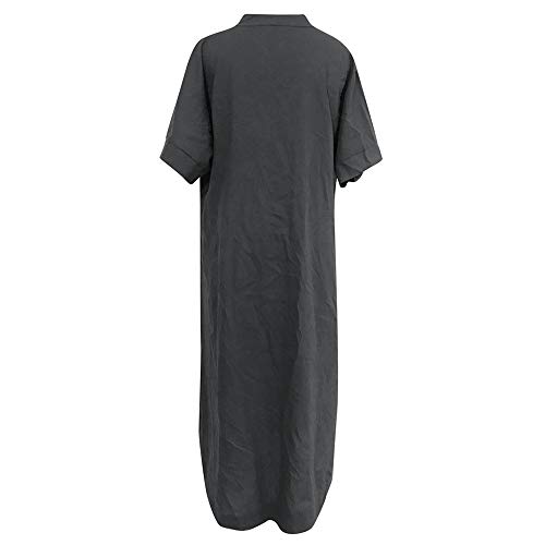 Vestido de Mujer Estilo Femenino Feminino Vestido Algodón Casual Tallas Grandes Vestido de Mujer