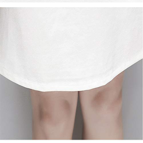 Vestido de Mujer Verano Ocio Deportes Polo Camisa de Longitud Media Camiseta Holgada con Cuello Alto X-Large