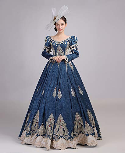 Vestido del siglo 18 rococó barroco Marie Antonieta vestidos de baile renacentista período histórico victoriano vestido de baile - - 3X-Large