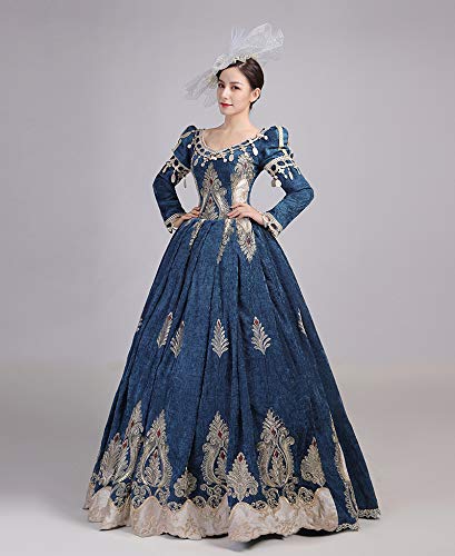 Vestido del siglo 18 rococó barroco Marie Antonieta vestidos de baile renacentista período histórico victoriano vestido de baile - - 3X-Large