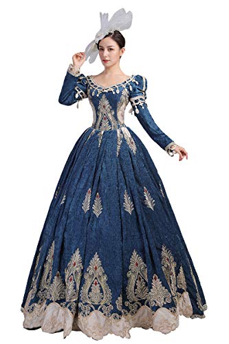 Vestido del siglo 18 rococó barroco Marie Antonieta vestidos de baile renacentista período histórico victoriano vestido de baile - - 3X-Large