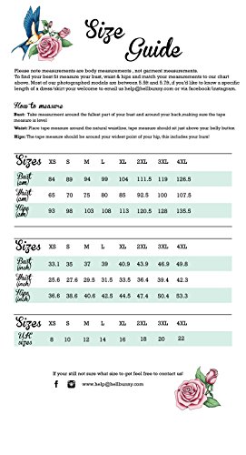 Vestido para mujer, estilo clásico de los años 40 y 50, de la marca Hell Bunny Rojo rosso M-40