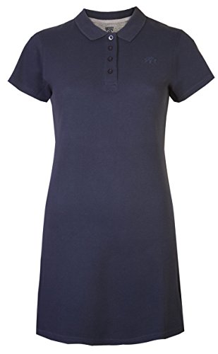Vestido tipo tenis o Polo Piqué para mujer, vestido de manga corta de Brody & Co®, ropa de deporte, golf, badminton, gimnasia Azul azul marino 44