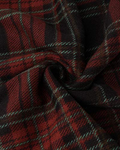 Vestido YOINS Manga larga Vestido deportivo de mujer Vestido corto de otoño Camiseta Cuadros-Multicolor de gran tamaño - XL