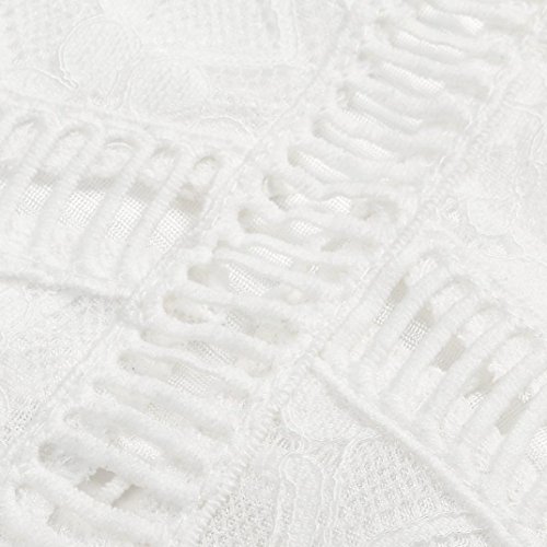 Vestidos MujerVestidos Cortos Mujer Verano Vestido de cóctel Vestido de Bola de Boda de Dama de Honor Vestido de Fiesta de graduación sin Mangas (Blanco, XL)