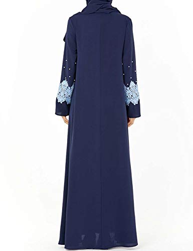 VHFIStj Kaftan Mujer Elegante Abaya Musulmana Dubai Turcos Marruecos Ropa Manga Larga Vestidos Casual Abaya Mujer