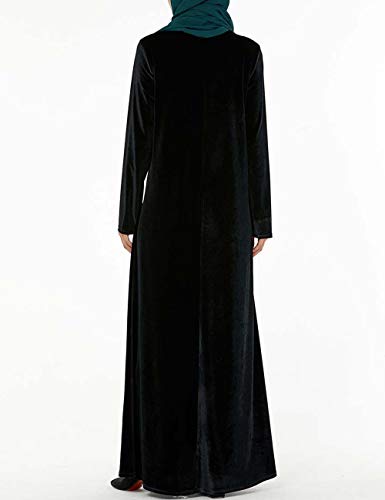 VHFIStj Vestidos Casual Abaya Mujer Dubai Elegante - Kaftan Mujer Musulman Manga Larga Dubai Marruecos Turcos Maxi Ropa Talla Grande Vestidos Largos