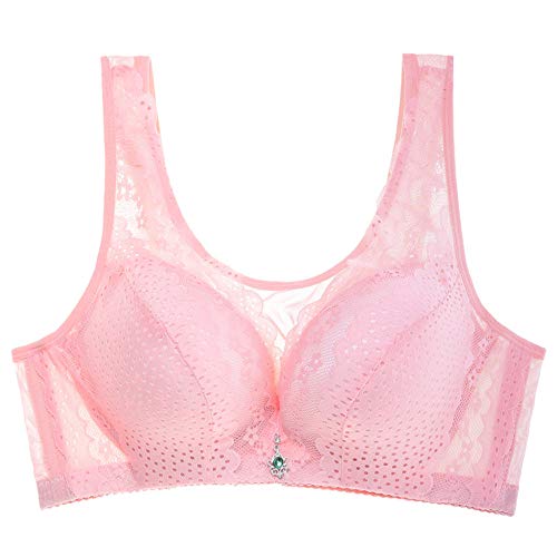 vhidfsjgdsfik Tubo de Encaje de Gran tamaño y sin Anillo de Acero para Mujer de sección Delgada Ajustable camarón Rojo 36 / 80C