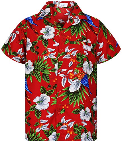 V.H.O. Funky Camisa Hawaiana, CherryParrot, Red, L