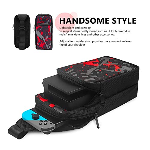 Viaje Bolsa Bandolera Nintendo Switch Mochila, Bolsa de Hombro Ligera, Cómoda e Impermeable, Bolsas de Protección de Alta Capacidad para Nintendo Switch, Acccesorios, Elección del Amante del Juego