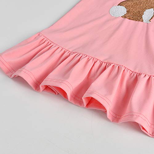 VIKITA Vestido Dibujos Floral Manga Larga Algodón Casual Niñas 2-8 Años SH0330 3T