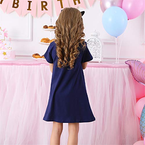 VIKITA Vestido Floral Manga Corta Algodón Niñas 2-8 años JM6808 8T