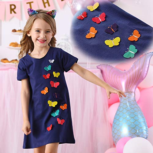 VIKITA Vestido Floral Manga Corta Algodón Niñas 2-8 años JM6808 8T