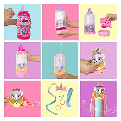 Vip Pets - Mini Muñecas Perritas coleccionables con pelo largo a peinar; para niñas a partir de 3 años