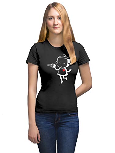 VIVAMAKE Camisetas para Parejas Mujer y Hombre Originales Divertidas con Diseño Robotics Amore Couple T Shirt Gift
