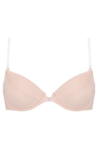 Vivisence Eve 1012 Sujetador Push-Up con Tirantes Y Espalda De Silicona para Mujeres Liso con Aros - Hecho En La UE, Beige,100B