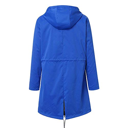 VJGOAL Chaqueta a Prueba de Lluvia de Color sólido para Mujer Chaquetas con Capucha a Prueba de Agua al Aire Libre Chaqueta Impermeable de Talla Grande Abrigo Protector Solar a Prueba de Viento