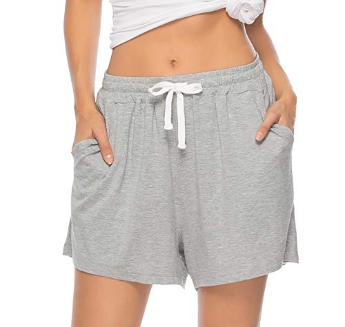 Vlazom Pantalones Cortos de Pijama Mujer Verano - Algodón, Partes de Abajo de Pijamas para Mujer