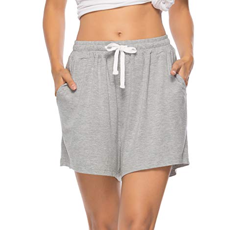 Vlazom Pantalones Cortos de Pijama Mujer Verano - Algodón, Partes de Abajo de Pijamas para Mujer