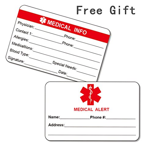 VNOX Hombre Acero Inoxidable Trenzado Cuero Genuino 2 Tonos Alerta Médica Personalizada ID Abrigo Pulsera Grabado Personalizado Sos Emergencia