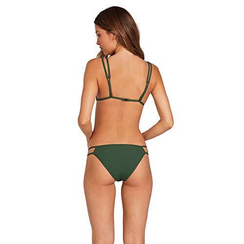 Volcom - Braguita de Bikini Simply Rib Hipster - Parte De Abajo De Bañador Mujer - Verde