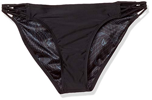 Volcom Simply Solid Full Parte Inferior Bikini, Mujer, Black, L