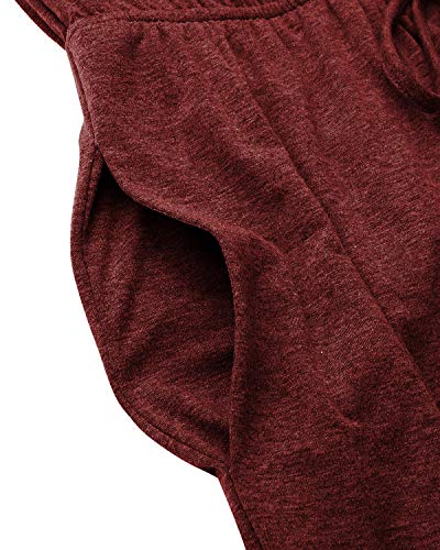 VONDA Mono de manga larga para mujer, con hombros descubiertos, informal, con cordón en la cintura, con bolsillos.