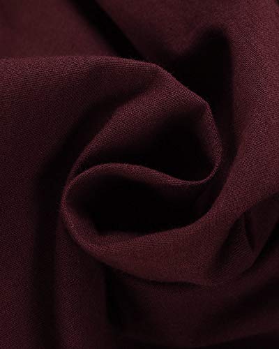 VONDA Mono para Mujer Sin Mangas para Mujer Monos de harén Casuales Monos de Pierna Ancha A-Vino Rojo 3XL