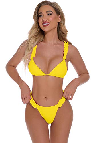 Conjunto de Bikini con almohadillas para el pecho para mujer  Push-Up acolchado con traje de baño 
