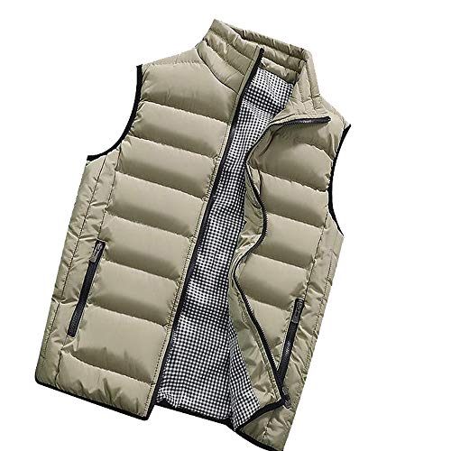 VPASS Abrigos Hombre Invierno,Hombre Sin Mangas De Plumas Chaquetas Invierno Calor Chalecos Acolchado Cazadoras