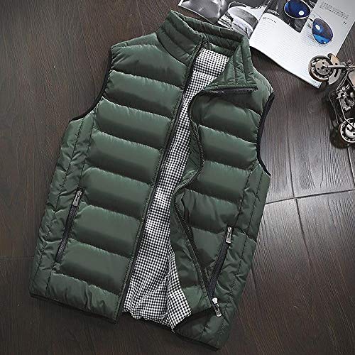 VPASS Abrigos Hombre Invierno,Hombre Sin Mangas De Plumas Chaquetas Invierno Calor Chalecos Acolchado Cazadoras