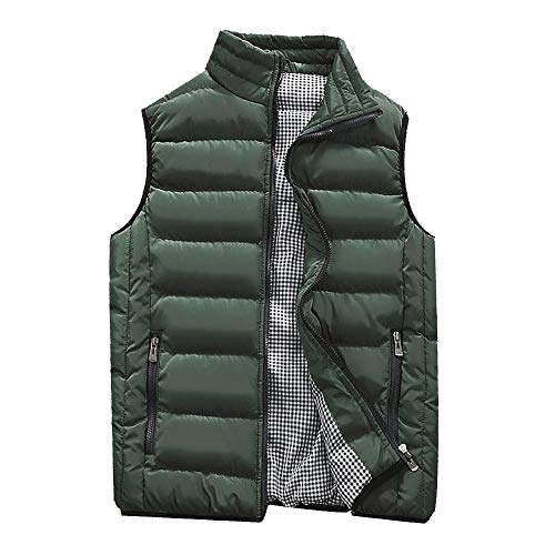 VPASS Abrigos Hombre Invierno,Hombre Sin Mangas De Plumas Chaquetas Invierno Calor Chalecos Acolchado Cazadoras