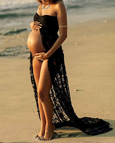 Wamvp Mujer Embarazada Largos Vestido de Fiesta Faldas Fotográficas de Maternidad Apoyos De Fotografía Vestidos de Maternidad