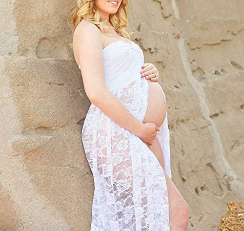 Wamvp Mujer Embarazada Largos Vestido de Fiesta Faldas Fotográficas de Maternidad Apoyos De Fotografía Vestidos de Maternidad