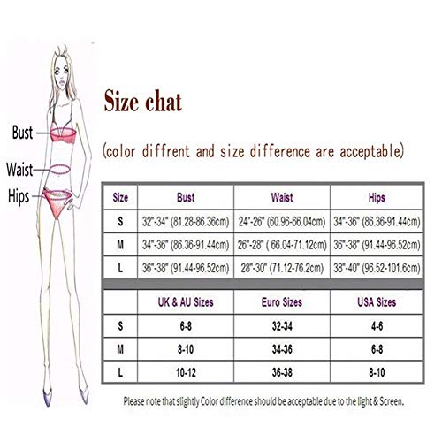 wangjian& Bikini Sexy para Mujer Traje de baño más Traje de Verano Acolchado Traje de baño a Rayas Traje DOP Playa Impresa Outwea, Punto Amarillo Blanco, L