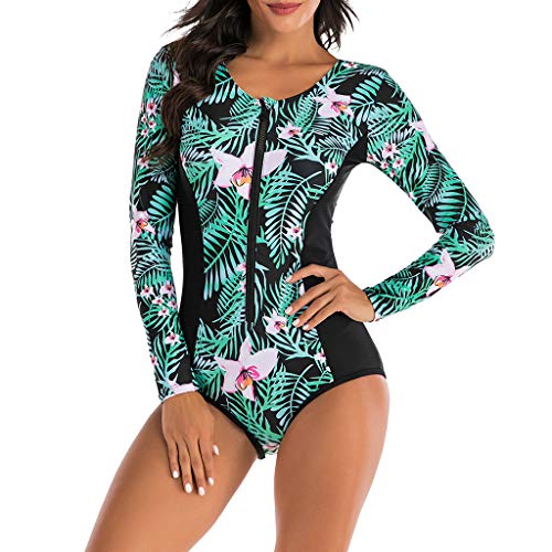 waotier Mujer Trajes de una Pieza Traje de Surf Patchwork Estampado Traje de Neopreno Traje de baño Traje de baño