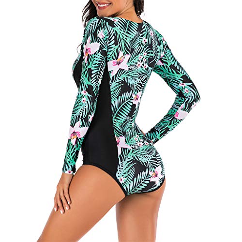 waotier Mujer Trajes de una Pieza Traje de Surf Patchwork Estampado Traje de Neopreno Traje de baño Traje de baño