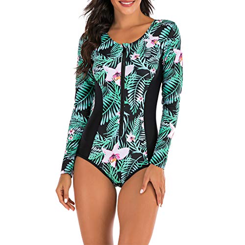 waotier Mujer Trajes de una Pieza Traje de Surf Patchwork Estampado Traje de Neopreno Traje de baño Traje de baño