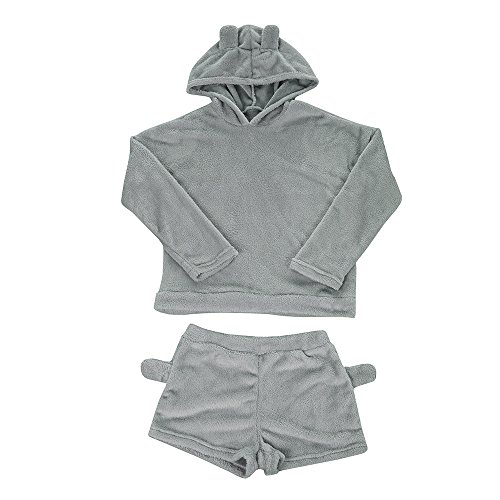 WEIMEITE Chica Mujer Conjuntos Pijama Otoño Invierno Franela Pijamas Cálidos Historieta Mujeres Homewear Animal Ropa de Dormir Gato Pijama