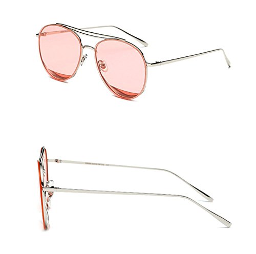 weiwei Sra. Gafas de sol Coche gafas de sol Retro marco de grandes transparente Gafas de rayos uv-E