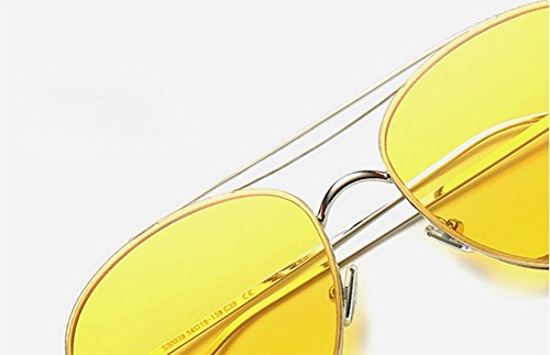 weiwei Sra. Gafas de sol Coche gafas de sol Retro marco de grandes transparente Gafas de rayos uv-E