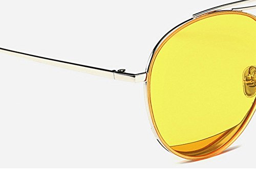 weiwei Sra. Gafas de sol Coche gafas de sol Retro marco de grandes transparente Gafas de rayos uv-E