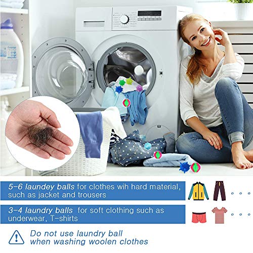 WELLXUNK Bolas De Lavado, Bolas de Lavado para la Colada, 20 PCS Bolas de Secadoras Reutilizables, Limpieza de Mágico, para Lavadora, Reduce el Tiempo de Secado, Consigue Menos Arrugas en la Ropa