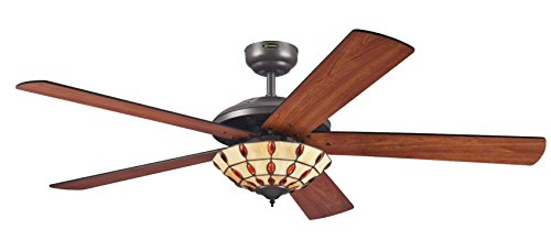 Westinghouse Ceiling Fans Comet Tiffany Ventilador de Techo E14, 60 W, Espresso