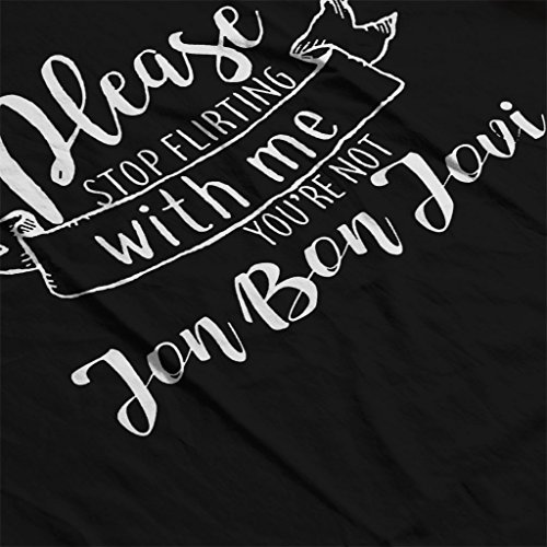 White Text Stop Flirting with Me Youre Not Jon Bon Jovi Women's Vest