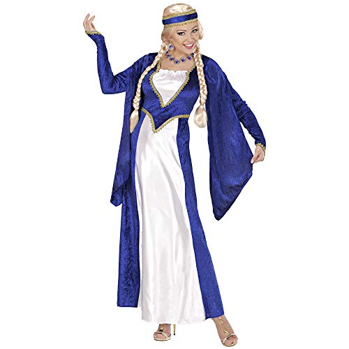 Widmann 57782 - Traje Medieval para mujeres, vestido y tocado, talla M, surtido de colores: ojo, verde o azul