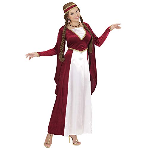 Widmann 57782 - Traje Medieval para mujeres, vestido y tocado, talla M, surtido de colores: ojo, verde o azul