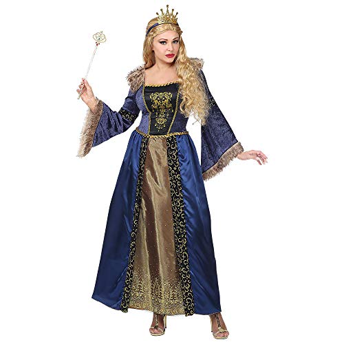 WIDMANN Srl traje de Reina Medieval de mujer Adultos, Multicolor, wdm07133