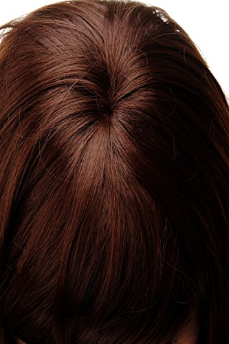 WIG ME UP - GF-W2182-15H12 Peluca mujer calidad moño colmena vintage retro años 50 y 60 caoba castaño