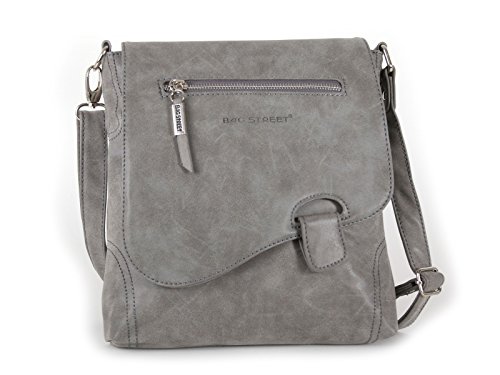 WILD THINGS ONLY !!! Bag Street - Bolso de hombro con presilla, aspecto desgastado, gris (Gris) - 3421